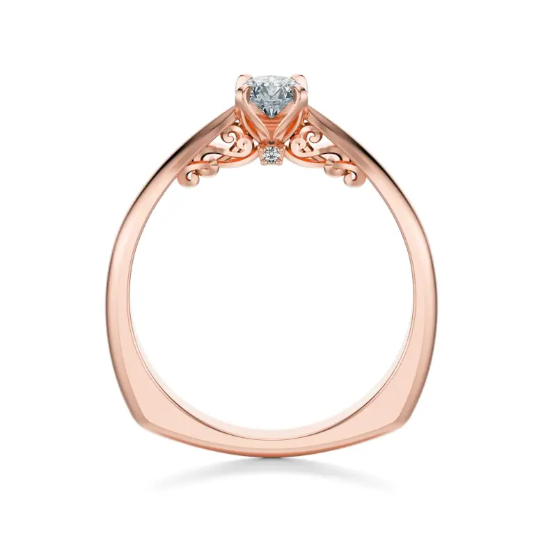 Pierścionek z diamentem różowe złoto AJPZ_074